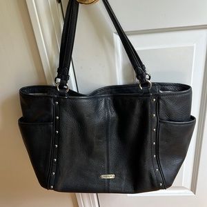COACH 👜 TOTE BLACK LEATHER.